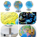 2 in 1 Lighted World Globe & Illuminated Glowing Constellation Map, Kids Geography Educational Toy