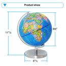2 in 1 Lighted World Globe & Illuminated Glowing Constellation Map, Kids Geography Educational Toy