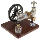 Adjustable Speed 200-500RPM Free Piston Stirling Engine Motor Steam Heat Power Generator Kits Wooden Base Science Toy