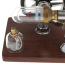 Adjustable Speed 200-500RPM Free Piston Stirling Engine Motor Steam Heat Power Generator Kits Wooden Base Science Toy