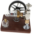 Adjustable Speed 200-500RPM Free Piston Stirling Engine Motor Steam Heat Power Generator Kits Wooden Base Science Toy