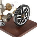 Adjustable Speed 200-500RPM Free Piston Stirling Engine Motor Steam Heat Power Generator Kits Wooden Base Science Toy