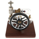 Adjustable Speed 200-500RPM Free Piston Stirling Engine Motor Steam Heat Power Generator Kits Wooden Base Science Toy