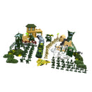 300-Piece Plastic World War II Army Playset - 5cm Army Soldiers & Accessories in Clear Storage Bag