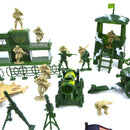90 Pieces Army Men Playset 5cm Soldier Action Figures with Tanks Planes Flags & More Accessories Army Base Model Toy