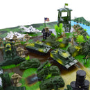 90 Pieces Army Men Soldier Playset 5cm Figures with Tanks Planes Flags & More Accessories DIY Army Base Model Toy