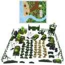 90 Pieces Army Men Soldier Playset 5cm Figures with Tanks Planes Flags & More Accessories DIY Army Base Model Toy