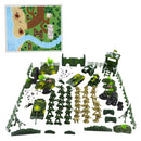 90 Pieces Army Men Soldier Playset 5cm Figures with Tanks Planes Flags & More Accessories DIY Army Base Model Toy