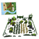 90 Pieces Army Men Soldier Playset 5cm Figures with Tanks Planes Flags & More Accessories DIY Army Base Model Toy