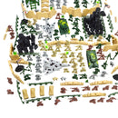 250 Pieces Army Men Soldier Figures Playset with Tanks Planes Flags & More Accessories DIY WWII League of Nations Army Base Model Toy