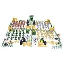 250 Pieces Army Men Soldier Figures Playset with Tanks Planes Flags & More Accessories DIY WWII League of Nations Army Base Model Toy