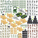 250 Pieces Army Men Soldier Figures Playset with Tanks Planes Flags & More Accessories DIY WWII League of Nations Army Base Model Toy