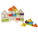 30 Pieces Solid-Wood Geometry Building Blocks Toy Set With Storage Tray for Kids