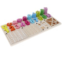 Children Preschool Multifunction Wooden Math Learning Arithmetic Teaching Add, Subtract, Multiply and Divide Puzzles Blocks Toy