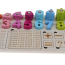 Children Preschool Multifunction Wooden Math Learning Arithmetic Teaching Add, Subtract, Multiply and Divide Puzzles Blocks Toy