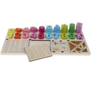 Children Preschool Multifunction Wooden Math Learning Arithmetic Teaching Add, Subtract, Multiply and Divide Puzzles Blocks Toy