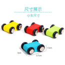 Kids Intellectual Wooden Inertial 4 Layers Ramp Track & Race Car Developmental Toy Vehicle with 4 Small Cars Racers