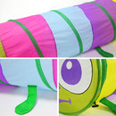 Foldable Pop Up Caterpillar Tunnel Tube Play Tent Garden Game Playhouse Toy for Kids Baby Developmental