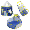 3-in-1 Pop Up Play Tent Space Capsule Playhouse For Kids Indoor Outdoor Play