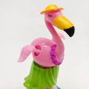 Solar Powered Dancing Hula Skirt Flamingo Figure Bobble Head Toy, Halloween Party Ornament, Home Desk Decoration