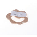 Natural Wooden Baby Smiling Flower Teethers Ring Early Educational Grasping & Teething Montessori Toddler Toys