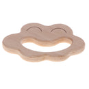 Natural Wooden Baby Smiling Flower Teethers Ring Early Educational Grasping & Teething Montessori Toddler Toys