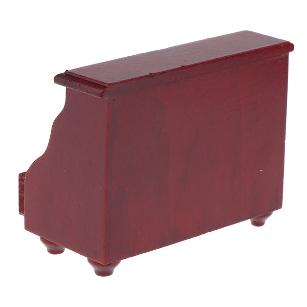 1/12 Dollhouse Red Cabinet, Miniature Living Room Wooden Furniture, Best Gift for Kids Girls