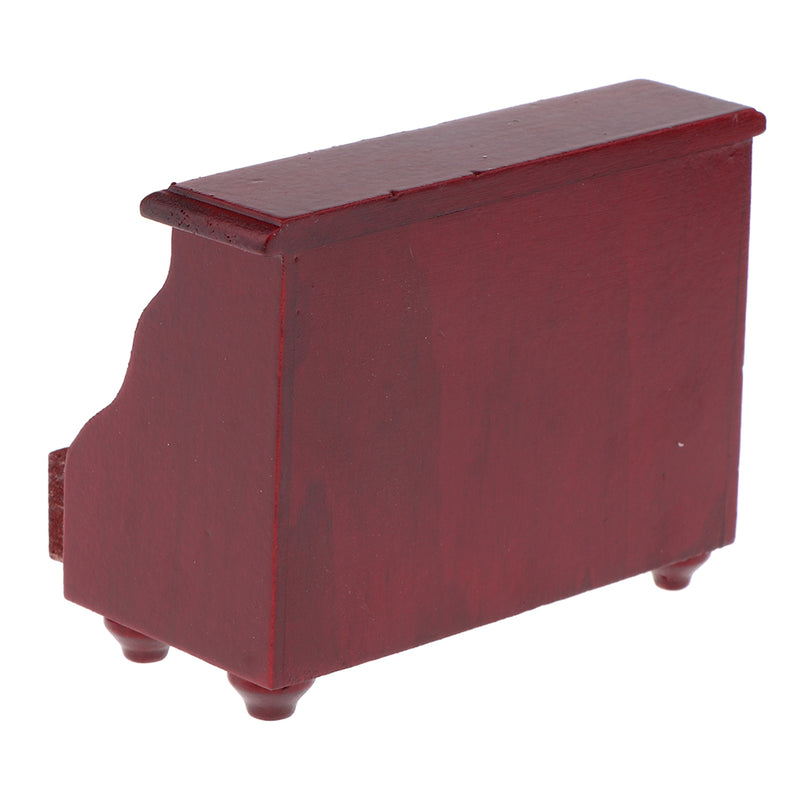 1/12 Dollhouse Red Cabinet, Miniature Living Room Wooden Furniture, Best Gift for Kids Girls