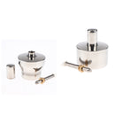 High Quality Stainless Steel Spirit Lamp Alcohol Burner with Wick for Lab Use, 400ml
