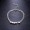 Trendy Sterling Silver Plated  Beads Anklet Barefoot Sandals Foot Chain for Women