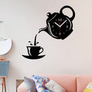 Emoyo ECY018 DIY Creative Teapot Head Wall Clock Animal Wall Clock For Home Office Decorations