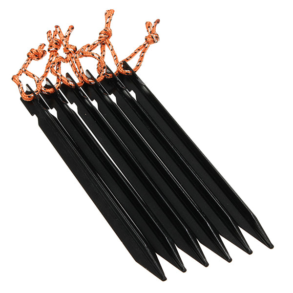 6Pcs 18cm Tent Peg Ground Nail Stakes Puller Aluminum Alloy Outdoor Camping Trip