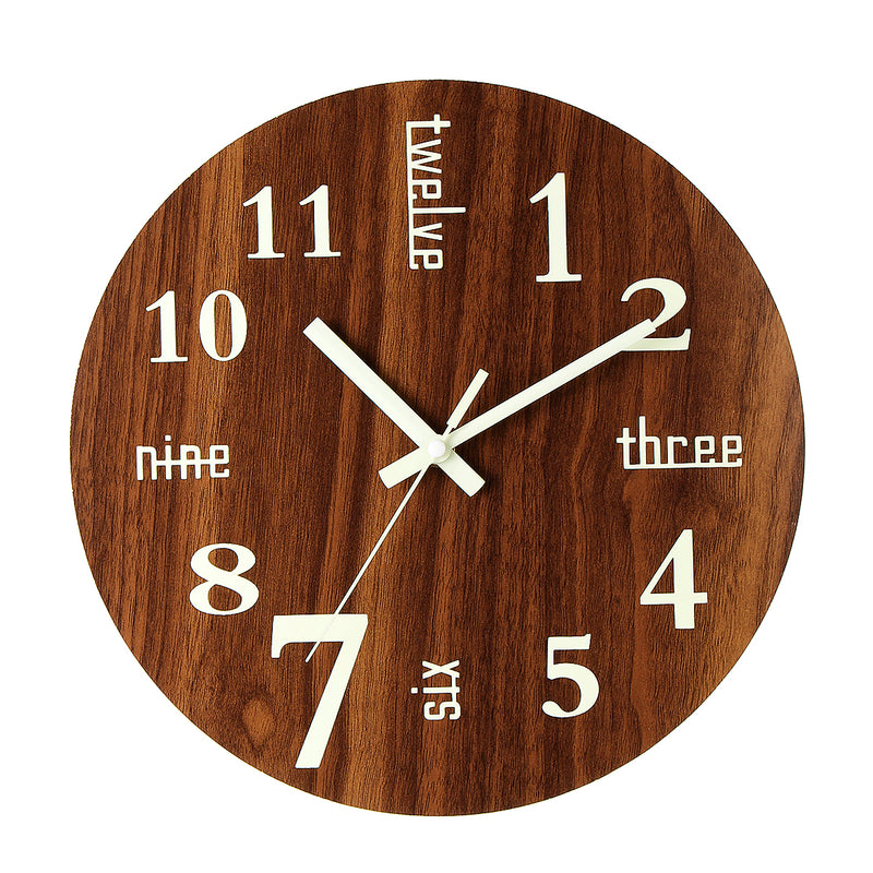 Modern Luminous Wall Clock Glow In The Dark Art Home Living Room Decorations