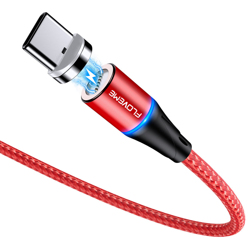 Floveme 3A Micro USB LED Indicator Magnetic Fast Charging Data Cable For Huawei Xiaomi Mi4 Redmi 7A Redmi 6Pro OUKITEL Y4800