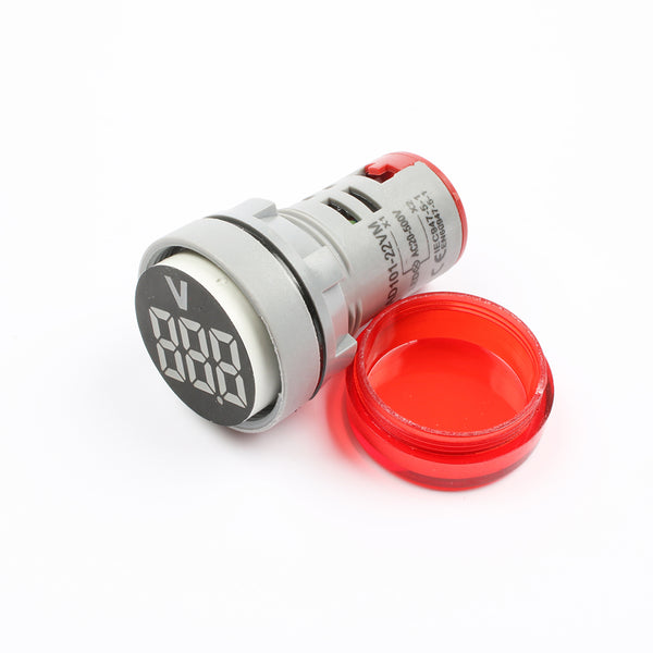 10pcs Red LED 22mm DC Voltage Measuring Instrument Mini Voltagemeter DC6~100V AD101-22VM Indicator Voltmeter