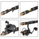 CAPACI 28082 RF Series Carbon Alloy Retractable Fishing Rod Portable Outdoor Fishing Pole Fishing Accessories-Casting 1.8M/2.1M/2.4M