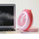 Portable Mini USB Misting Fan Water Spray Fan Rechargeable Personal Cooling Mist Humidifier Fan