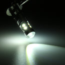2Pcs H3 60W High Power 10 LED SMD 2835 White Fog Driving Light DRL DRL Bulb Lamp