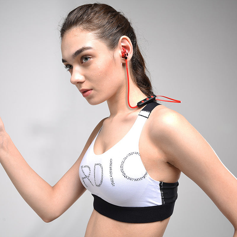 Bakeey XT22 Wireless bluetooth Earphone Magnetic Adsorption TF Card Sports Headphone with Mic