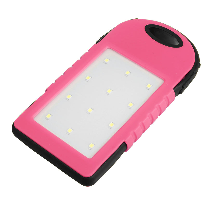 Portable 4000mAh Solar Powered System LED USB Battery Charger Box Case for Camping Outdoor