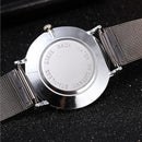 Fashion Couple Quartz Watch Casual Rose Gold Mesh Band Wrist Watch