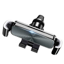 Bakee Metal Mini Gravity Linkage Automatic Lock Air Vent Car Phone Holder Car Mount for 4.0-6.5 Inch Smart Phone for iPhone 11 for Samsung Note 10 Xiaomi