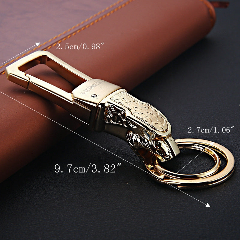 HONEST Practical Leopard Head Metal Gold Keychain Party Best Gift Jewelry Car Key Ring