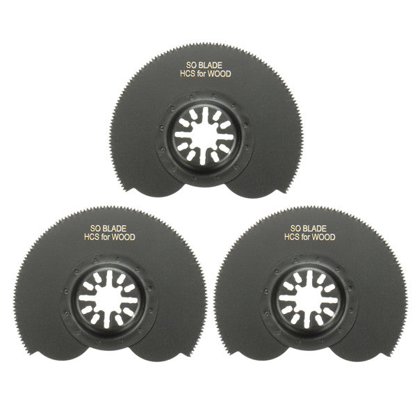 3pcs 88mm High Carbon Steel Semicircle Flush Saw Blades Ocsillating Multitool Accessories