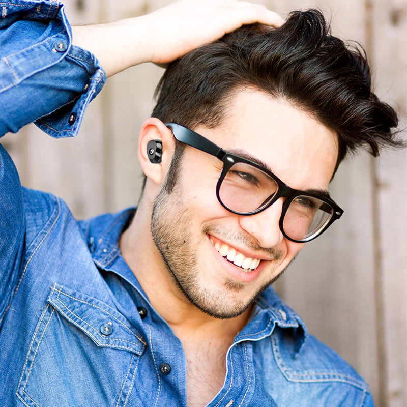 [bluetooth 5.0] Invisible Wireless Earphone HIFI Stereo Waterproof DSP Noise Cancelling With HD Mic