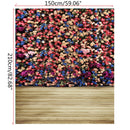 7x5ft Valentine's Day Romantic Flower Theme Photography Vinyl Backdrop Studio Background 2.1m x 1.5m