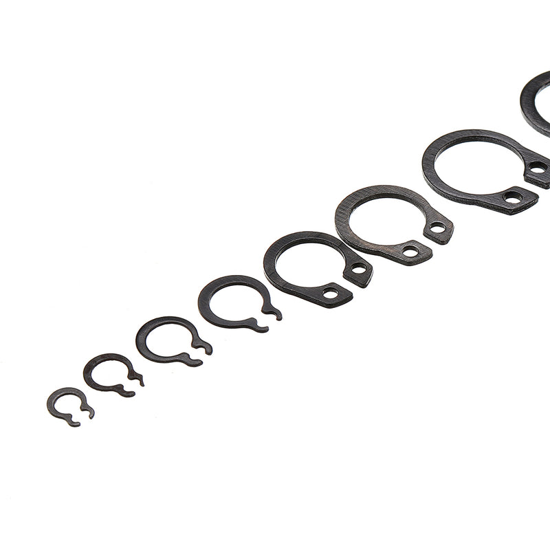 Suleve MXCC1 300Pcs Heat Treated Carbon Steel C-Clip Retaining Rings Circlip Snap Ring Set 9-32mm