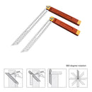 Drillpro 0-22/0-27cm Sliding Angle Ruler T Bevel Hardwood Handle Rotatable Engineer Ruler for Woodworking