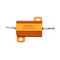 RX24 25W 50R 50RJ Metal Aluminum Case High Power Resistor Golden Metal Shell Case Heatsink Resistance Resistor