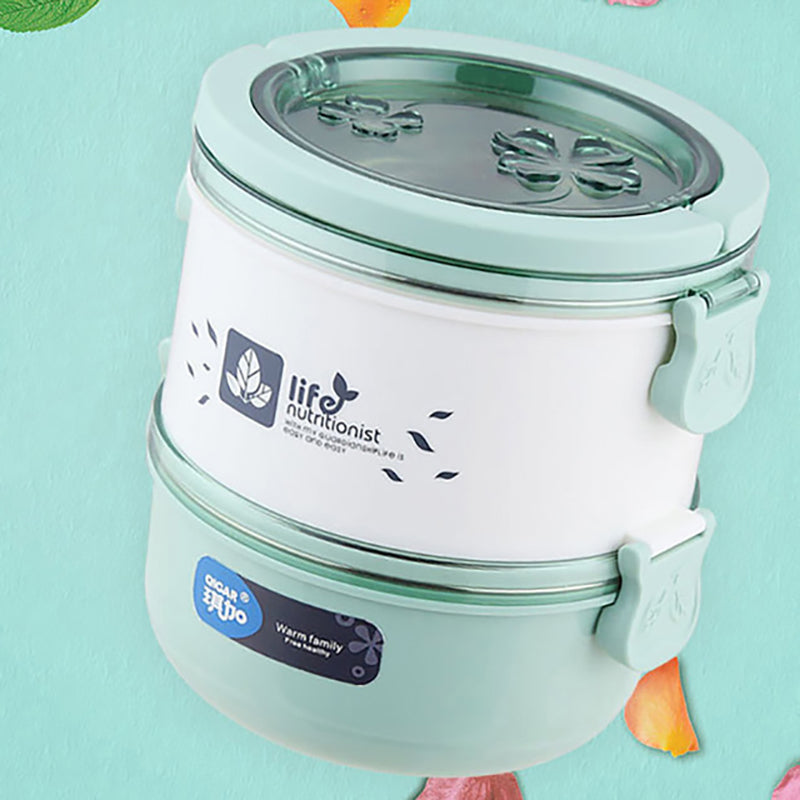 QICAR Lunch Box Thermal Stainless Steel Food Storage Container Leakproof Eco-friendly Bento Box